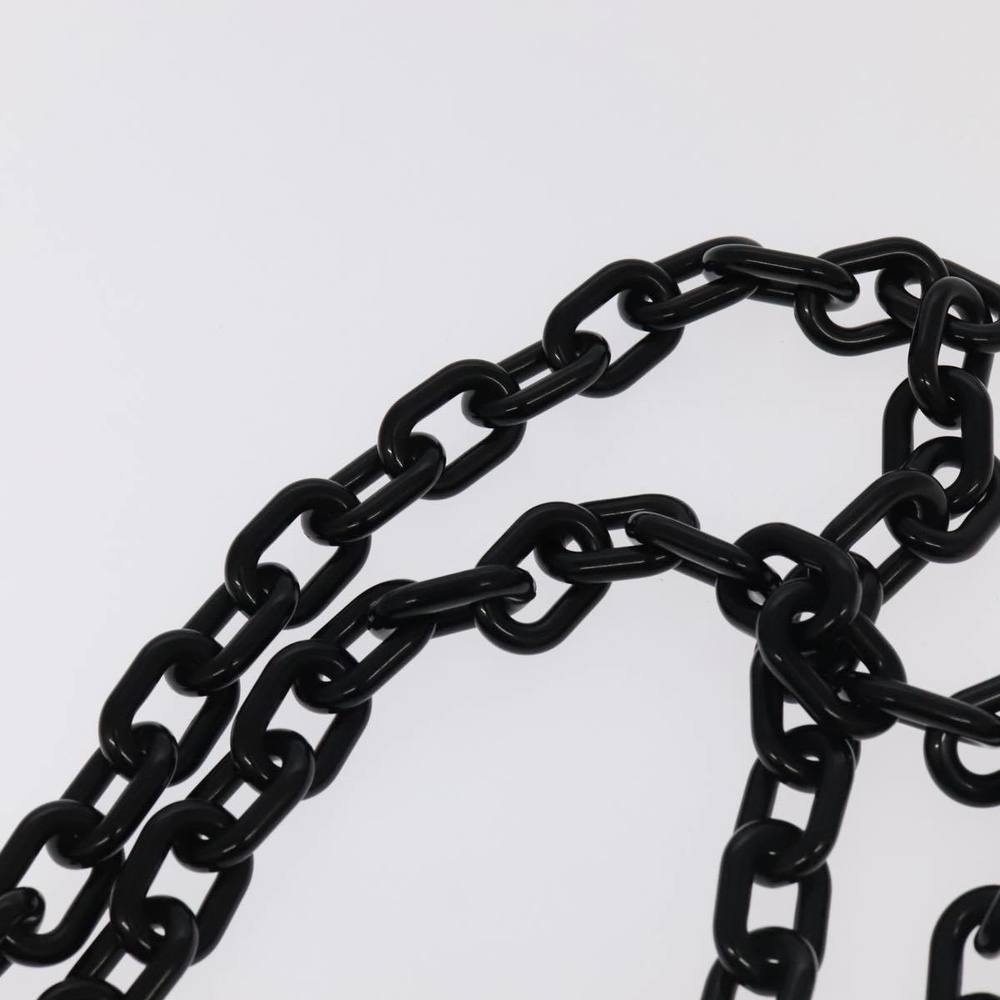 PRADA Chain Tote Bag Nylon Leather Black Auth - Picture 14 of 16